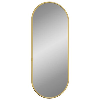vidaXL Wall Mirror Gold 50x20 cm Oval