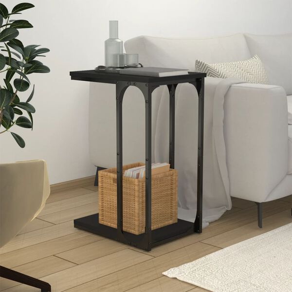vidaXL Side Table Black 40x30x60 cm Engineered Wood
