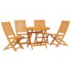 vidaXL Garden Dining Set Folding 5 pcs Brown Solid acacia wood