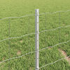 vidaXL Fence with Post Silver 0.4 x 10 m Steel