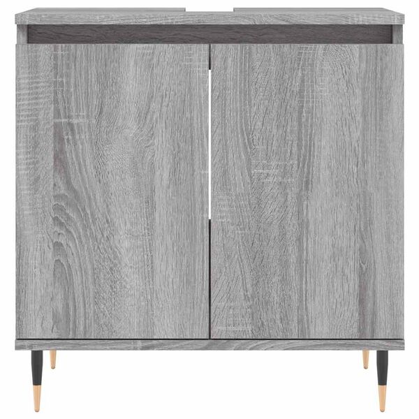 vidaXL Bathroom Cabinet Grey Sonoma 58x33x60 cm Engineered Wood