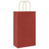 vidaXL Paper Bags 250 pcs with Handles Red 21x11x36 cm
