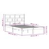vidaXL Bed Frame without Mattress Solid Wood 120x200 cm (810012+814184)