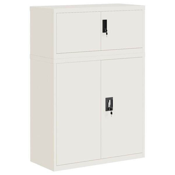vidaXL File Cabinet White 90x40x130 cm Steel