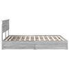 vidaXL Storage Bed Grey Sonoma 140 x 200 cm Engineered Wood