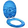vidaXL Toilet Seat Blue Drop 44 x 38 cm MDF board