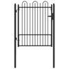 vidaXL Fence Gate DRONTEN 100 x 125 cm Metal Black Lockable
