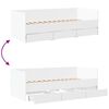 vidaXL Daybed with Drawers without Mattress White 75x190 cm Small Single