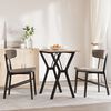vidaXL Dining Table Y-Frame 80x50x75 cm Solid Wood Pine and Steel
