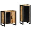 vidaXL Bathroom Furniture Set 2 pcs Brown and Black Solid Mango Wood