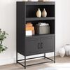 vidaXL Highboard Black 68.5x38.5x123.5 cm Steel