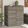 vidaXL Garden Storage Cabinet Grey 105x55x113 cm Poly Rattan