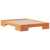 vidaXL Floor Bed Frame with Storage Brown 120 x 190 cm Solid pine wood