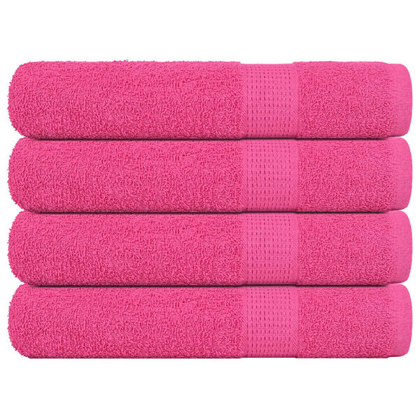vidaXL Towels "FROGN" 4 pcs Pink 100x200 cm 360 gsm