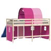 vidaXL Curtains for Loft Bed with Tunnel Pink Polyester