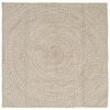 vidaXL Area Rugs Square Natural and White 120 x 120 cm Jute