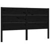 vidaXL Headboard Black 126x4x100 cm Solid Wood Pine
