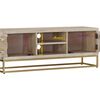 vidaXL TV Cabinet 110x30x40 cm Solid Bleached Wood Mango