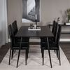 Venture Home Dining Chairs 2 pcs Slim Leather-look Black