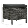 vidaXL 4 Piece Garden Lounge Set with Cushions Poly Rattan Grey