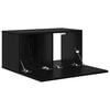 vidaXL TV Cabinet Set 2 pcs Black 60 x 30 x 30 cm Engineered Wood