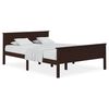 vidaXL Bed Frame without Mattress Dark Brown Solid Wood Pine 160x200 cm
