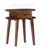 vidaXL Bedside Cabinet 50x35x55 cm Solid Acacia Wood