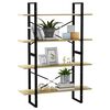 vidaXL 4-Tier Book Cabinet Sonoma Oak 100x30x140 cm Engineered Wood