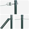 vidaXL Fence Post 13 pcs Green Steel