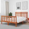 vidaXL Bed Frame 2 pcs Wax Brown 150 x 200 cm Solid Pine Wood