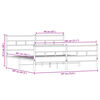 vidaXL Metal Bed Frame without Mattress Sonoma Oak 180x200 cm Super King