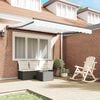 vidaXL Retractable Awning White 300 x 250 cm Aluminium and Fabric