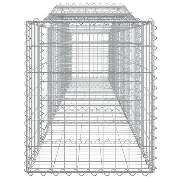 vidaXL Arched Gabion Basket 400x50x60/80 cm Galvanised Iron