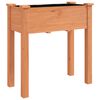 vidaXL Wheeled Planter with Liner Brown 71x37x80 cm Solid Wood Fir