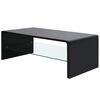 vidaXL High Gloss Coffee Table Black