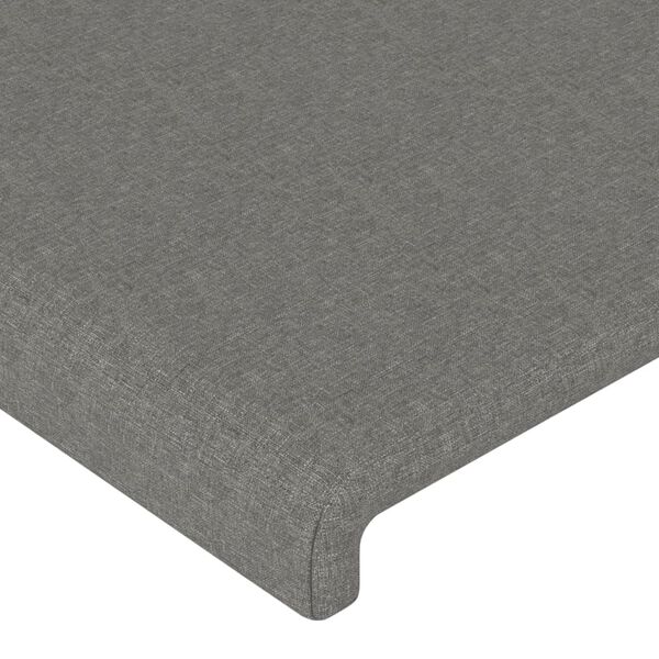 vidaXL Headboards 2 pcs Dark Grey 80x5x78/88 cm Fabric