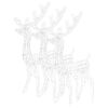 vidaXL Acrylic Reindeer Christmas Decorations 3 pcs 120 cm Warm White
