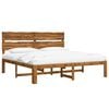 vidaXL Double Bed Frame with Headboard ROSTOCK Natural 200 x 200 cm