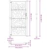 vidaXL Garden Gate Black 100x200 cm Steel Flame Design