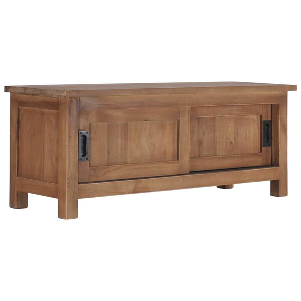 vidaXL TV Cabinet 90x30x35 cm Solid Teak Wood