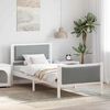 vidaXL Bed Frame with Headboard Light Grey 90 x 190 cm Fabric