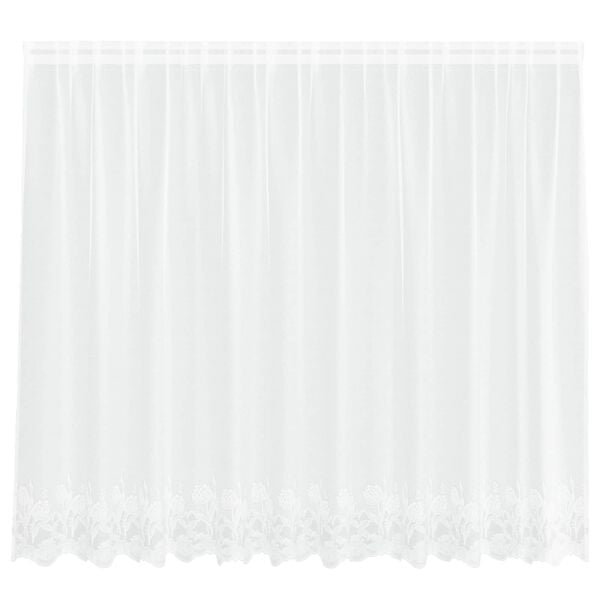 vidaXL Lace Curtain with Curtains White 300 x 140 cm Polyester