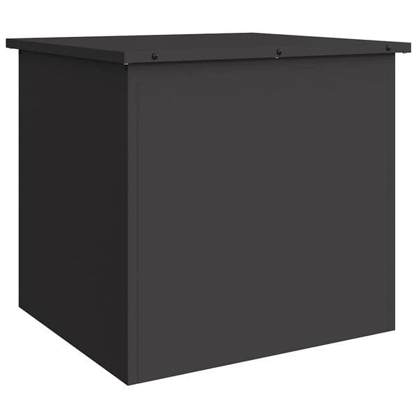 vidaXL Outdoor Storage Box Black 55 x 50.5 x 50 cm Steel