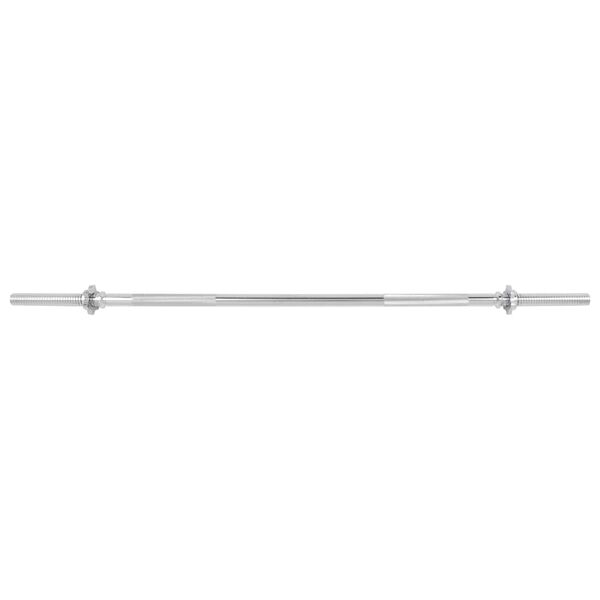 vidaXL Barbell Bar 3x140 cm Solid Steel Silver