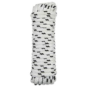 vidaXL Boat Rope 6 m 1 White and Black Polyester