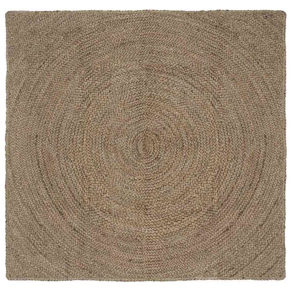vidaXL Area Rugs Square Grey 120 x 120 cm Jute