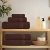 vidaXL 12 Piece Towel Set "FROGN" Brown 100% Cotton