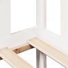 vidaXL Daybed with Drawers without Mattress White 90x200 cm Solid Wood