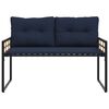 vidaXL Outdoor Furniture Set with Cushion 4 pcs Navy