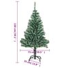 vidaXL Artificial Christmas Tree 150 LEDs&Ball Set&Flocked Snow 150 cm